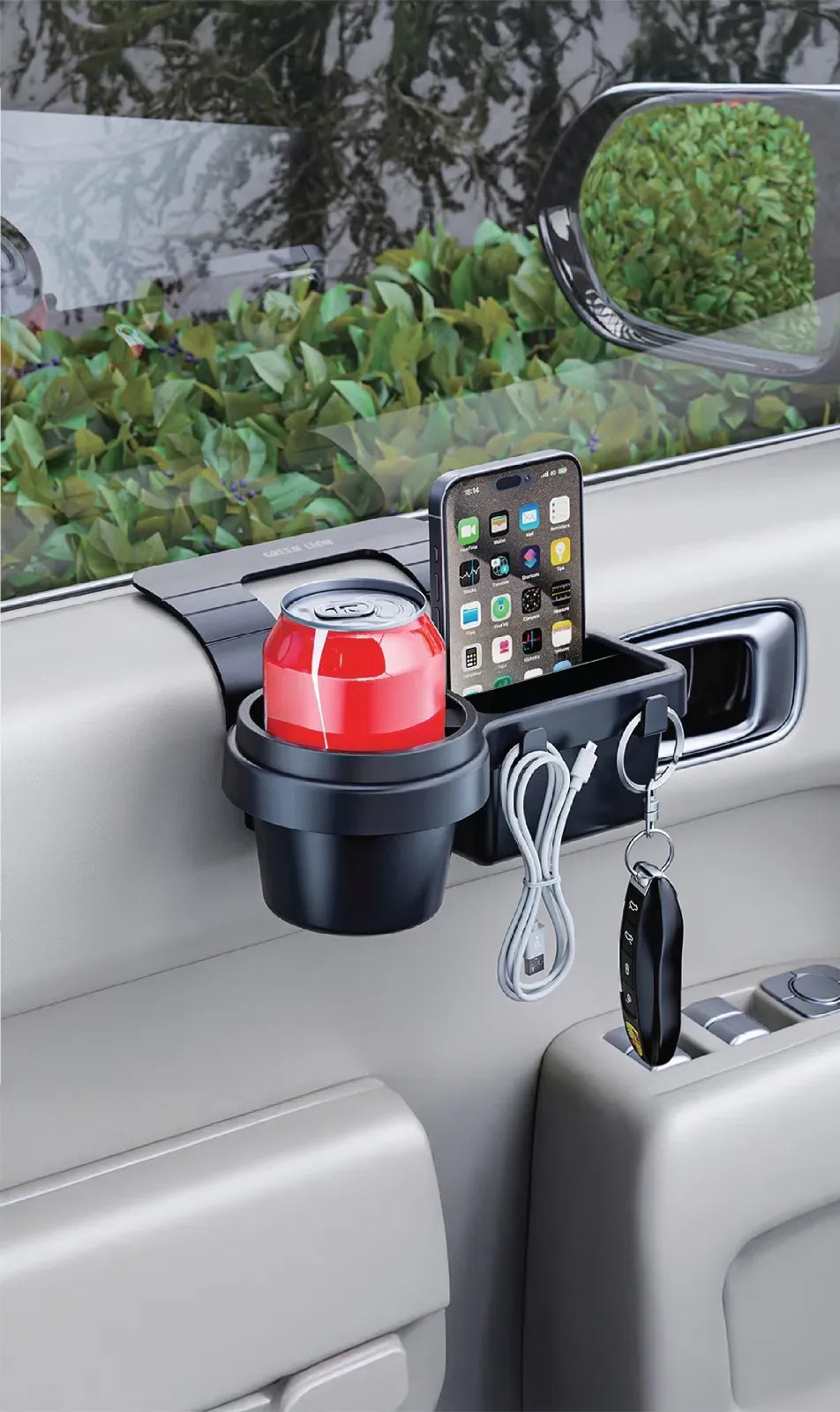Green Lion Car Window Organizer Black – image 4