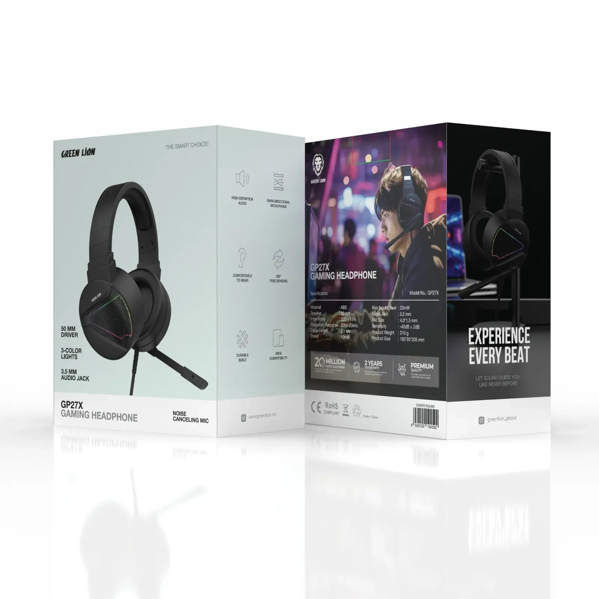 Green Lion Gp27x Gaming Headphone Black – image 3