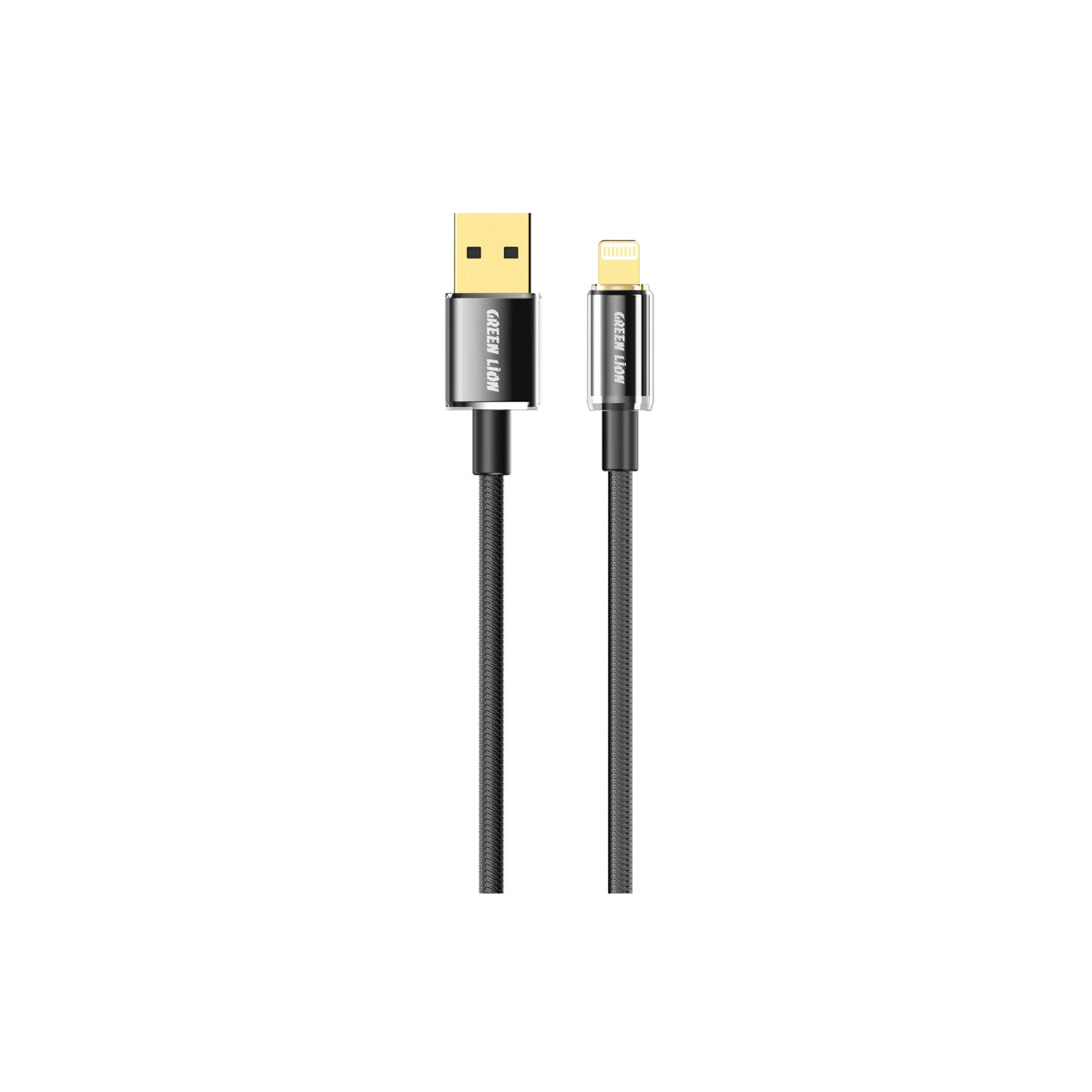 Green Lion USB A to Lightning Tough Cable 1m Black – image 3