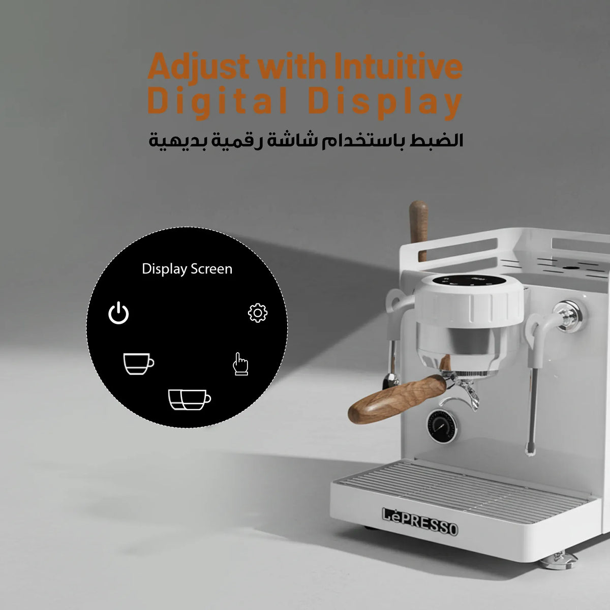 LePresso Bellissimo Triple Boiler 15 Bar Coffee Machine with Dual Italian Pump - White – image 14