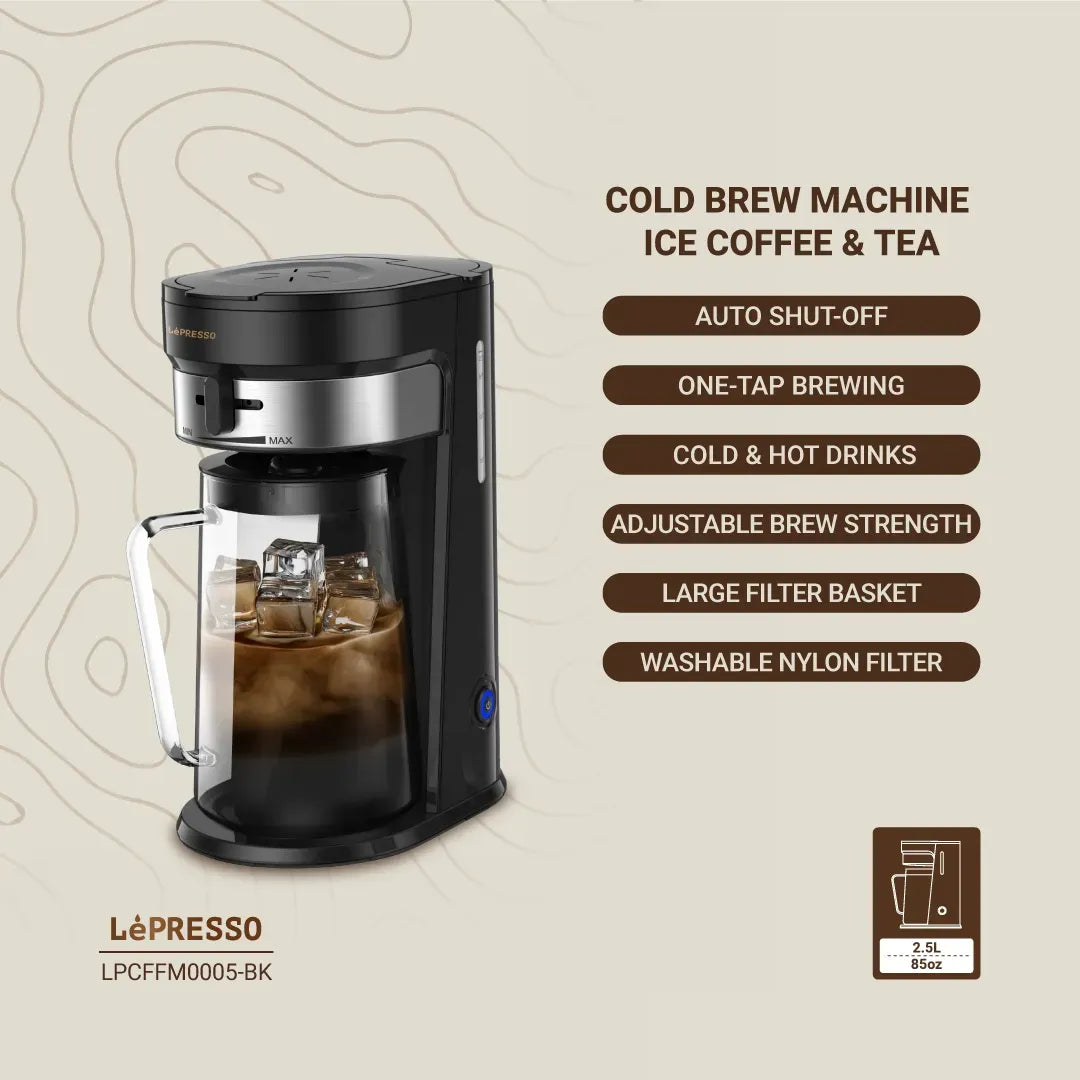 LePresso Cold Brew Machine Ice Coffee Tea Black – image 4